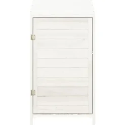 Skure & Redskabsskure - Living haveskur 55x52x112 cm massivt grantræ hvid