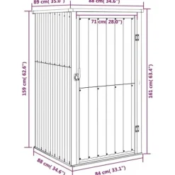 Skure & Redskabsskure - Living redskabsskur til haven 88x89x161 cm galvaniseret stål antracit