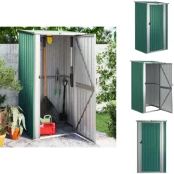 Skure & Redskabsskure - Living haveskur 118,5x97x209,5 galvaniseret stål grøn