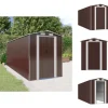 Skure & Redskabsskure - Living haveskur 192x523x223 cm galvaniseret stål mørkebrun