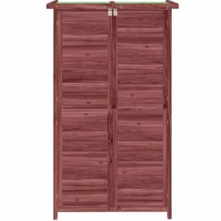 Skure & Redskabsskure - Living redskabsskur til haven 83x57x140 cm massivt fyrretræ mokkafarve