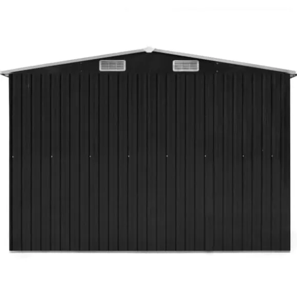 Skure & Redskabsskure - Living haveskur 257x997x178 cm galvaniseret stål antracitgrå