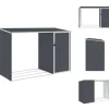 Skure & Redskabsskure - Living brændeskur 245x98x159 cm galvaniseret stål antracitgrå