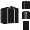 Skure & Redskabsskure - Living opbevaringsskur til haven 204x132x186 cm stål antracitgrå