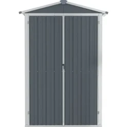 Skure & Redskabsskure - Living haveskur 116x45x175 cm galvaniseret stål grå