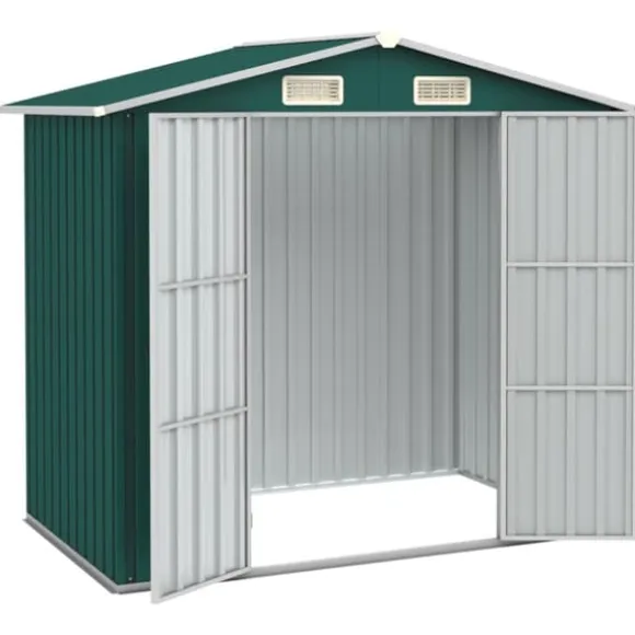 Skure & Redskabsskure - Living haveskur 205x129x183 cm galvaniseret stål grøn