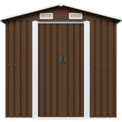 Skure & Redskabsskure - Living opbevaringsskur til haven 204x132x186 cm stål brun