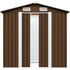 Skure & Redskabsskure - Living opbevaringsskur til haven 204x132x186 cm stål brun