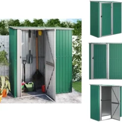 Skure & Redskabsskure - Living haveskur 180,5x97x209,5 galvaniseret stål grøn