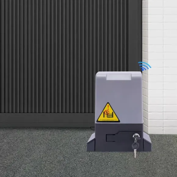 Skydeportåbner - Portmotor - Effekt 750 W - Helkobbermotor - Omdrejninger 1400 o/min - Fjernbetjening & Nøgler - Grå