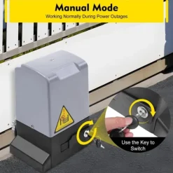 Skydeportåbner - Portmotor - Effekt 750 W - Helkobbermotor - Omdrejninger 1400 o/min - Fjernbetjening & Nøgler - Grå