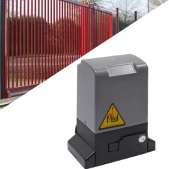 Skydeportsåbner - Portmotor - 370 W - IP44 - Maks 600 kg - 1400 omdr./min - 12 m/min - Fjernbetjening & nøgler - Grå