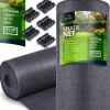 Skyggenet 1,5x25m 140g/m2 + 50 klemmer grå