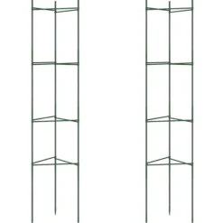 Slidstærkt espalier til tomater - Justerbart 2 stk. | Stål & PP | Højde: 154 cm