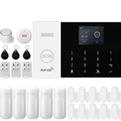 Smart Alarm System, Mobil Kontrol, Bevægelsesdetekteringssensorer,F, EU-stik