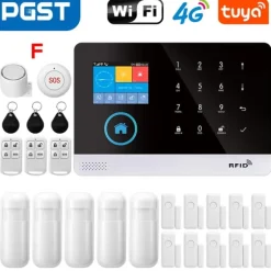 Smart Alarm System, Multi-Channel Alerts, Nem Installation,EU-stik, F