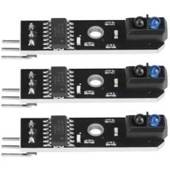 Smart Car Infrared Reflection Tracking Sensor Module - 3st (svart/vit linjedetektion, 1-kanal)