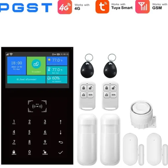 Smart Home Alarm System, App Kontrol, 99 Zone Support,EU stik, 4G-B