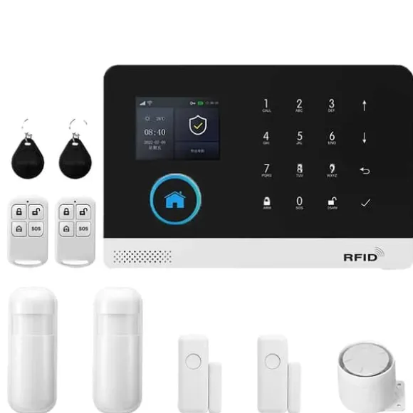 Smart Home Alarm System, Trådløs Forbindelse, Kompatibel med Smart Life,B-2G, EU stik