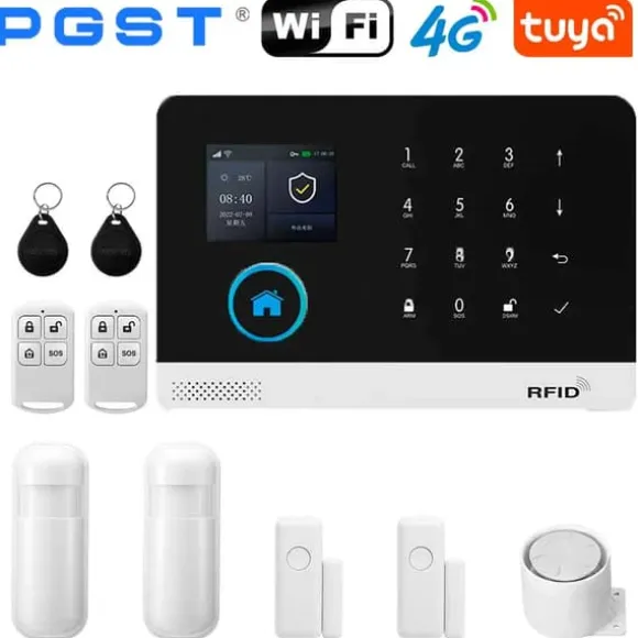 Smart Home Alarm System, Trådløs Kontrol, Multi-Sensor Understøttelse,4G-B-EU