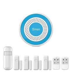 Smart Home Alarm System, Trådløs Forbindelse, App-Styret,WiFi Alarm Kit G, EU Stik