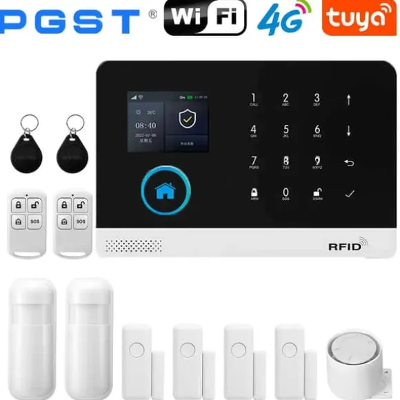 Smart Home Alarm System, Trådløs Kontrol, Multi-Sensor Understøttelse,4G-C-EU