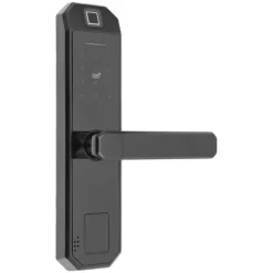 Smart Lock, Fingeraftryk & Adgangskode, Holdbart Zinklegering, Moderne Berøringskontrol,Ja, sort