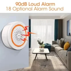 Smart Sirene, 90dB Alarm, Fjernbetjening,Zigbee Sirene