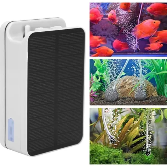 Solar Dampumpe Bærbar 2200mAh Stor Kapacitet Batteri Overopladningsbeskyttelse Luftpumpe