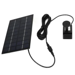 Solar dampumpesæt med anti-tilstopningsnet - nem montering, 9V 1,8W, til udsmykning af havepool