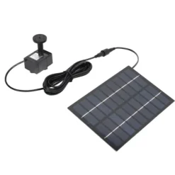 Solar dampumpesæt med anti-tilstopningsnet - nem montering, 9V 1,8W, til udsmykning af havepool