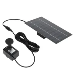 Solar dampumpesæt med anti-tilstopningsnet - nem montering, 9V 1,8W, til udsmykning af havepool