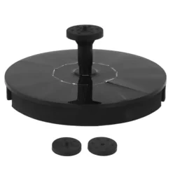 Solar flydende springvand til fuglebad dam akvarium pool - lav støj, multi dyser, vandtæt - 5V