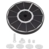 Solar Fountain Light med 8 dyser 3,5W 900mAh Farverig Kraftfuld Solar Fuglebadefontæner til Fuglebad Have Gennemsigtigt mundstykke