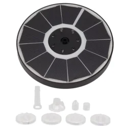 Solar Fountain Light med 8 dyser 3,5W 900mAh Farverig Kraftfuld Solar Fuglebadefontæner til Fuglebad Have Gennemsigtigt mundstykke