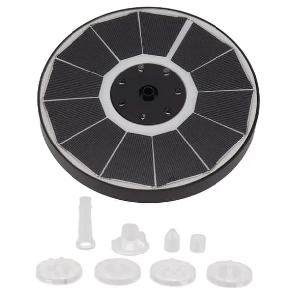 Solar Fountain Light med 8 dyser 3,5W 900mAh Farverig Kraftfuld Solar Fuglebadefontæner til Fuglebad Have Gennemsigtigt mundstykke
