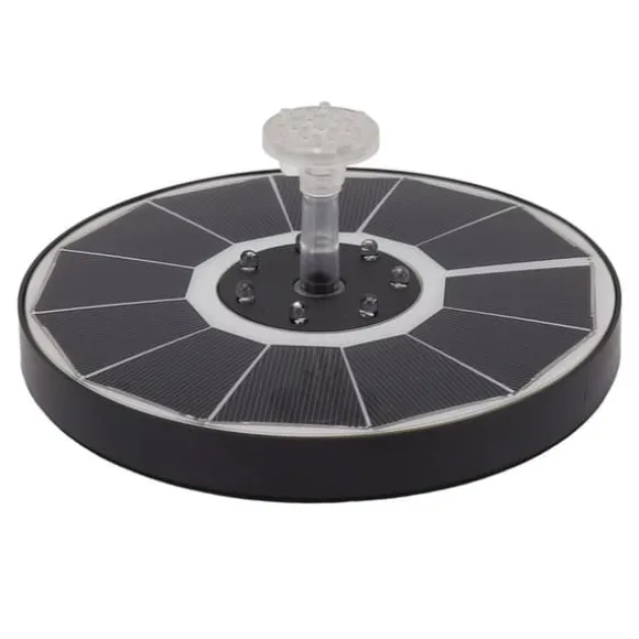 Solar Fountain Light med 8 dyser 3,5W 900mAh Farverig Kraftfuld Solar Fuglebadefontæner til Fuglebad Have Gennemsigtigt mundstykke
