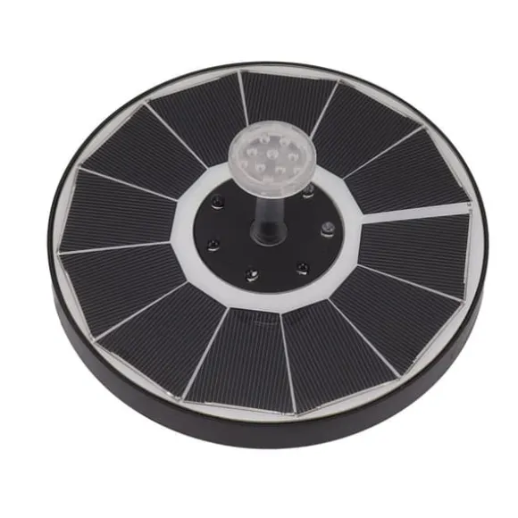 Solar Fountain Light med 8 dyser 3,5W 900mAh Farverig Kraftfuld Solar Fuglebadefontæner til Fuglebad Have Gennemsigtigt mundstykke