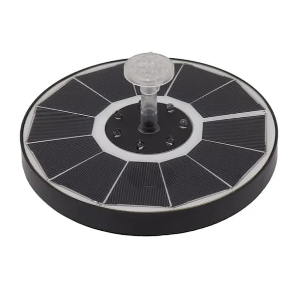 Solar Fountain Light med 8 dyser 3,5W 900mAh Farverig Kraftfuld Solar Fuglebadefontæner til Fuglebad Have Gennemsigtigt mundstykke