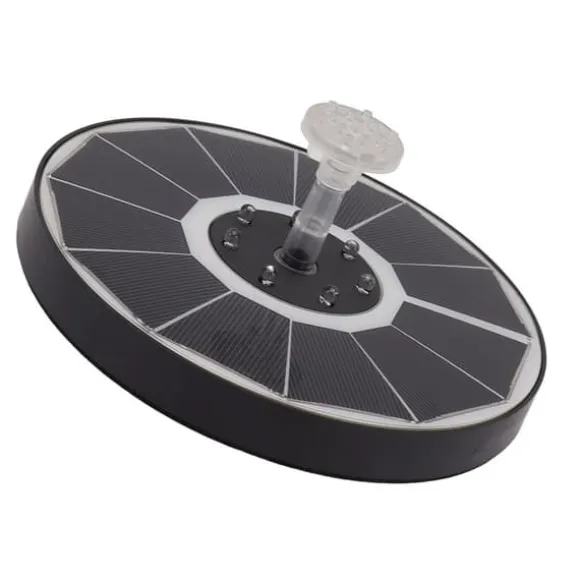 Solar Fountain Light med 8 dyser 3,5W 900mAh Farverig Kraftfuld Solar Fuglebadefontæner til Fuglebad Have Gennemsigtigt mundstykke
