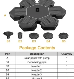 Solar fountain Solar powered Fountain vand springvand / Vandpumpe / Pumpe