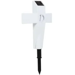 Solar LED Cross Lights til Graveside Memorial - Have Grave Marker Decor