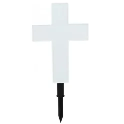 Solar LED Cross Lights til Graveside Memorial - Have Grave Marker Decor