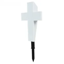 Solar LED Cross Lights til Graveside Memorial - Have Grave Marker Decor