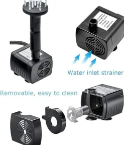 Solar springvand til haven – Fuglebad springvand med 3-lags vandfald, 4 dyser og DIY vandfunktion