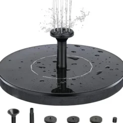 Solar springvandspumpe 13 cm, flydende vandpumpe 210 l/t, vandtæt til fuglebad og pool