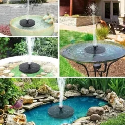 Solar springvandspumpe 13 cm, flydende vandpumpe 210 l/t, vandtæt til fuglebad og pool