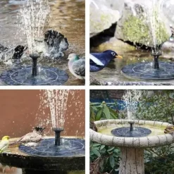 Solar springvandspumpe 13 cm, flydende vandpumpe 210 l/t, vandtæt til fuglebad og pool