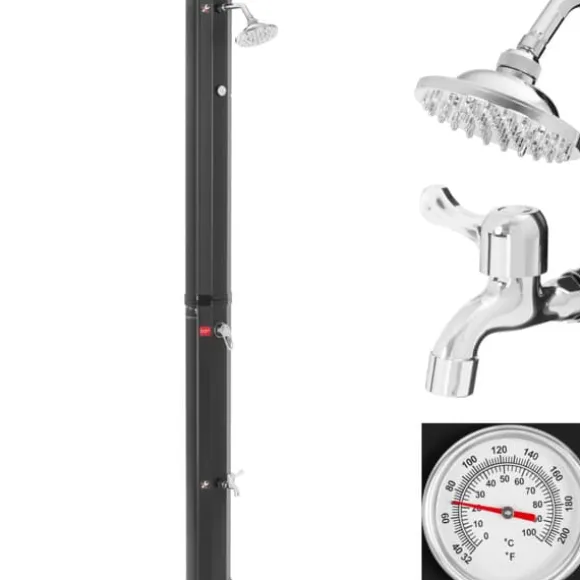 Solar turisthavebruser med termometer og en 35-liters tank