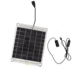 Solar vandpumpesæt med 10W dobbeltsidet monokrystallinsk silicium solpanel - 5V 3W lavstøjspumpe